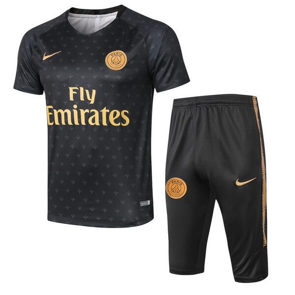 Camiseta Entrenamiento Paris Saint Germain Conjunto Completo 2018-2019 Negro Amarillo